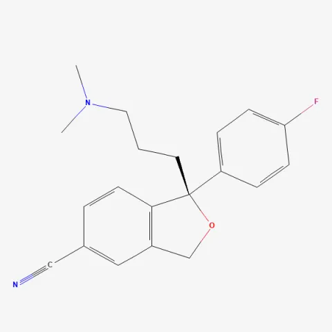3D-модель молекулы эсциталопрама (PubChem CID 146570)