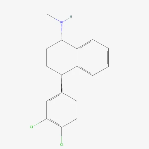 3D-модель молекулы сертралина (PubChem CID 68617)